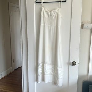 White midi dress